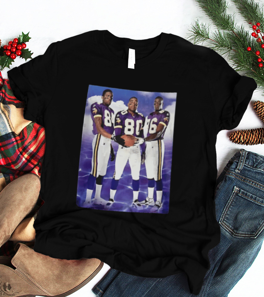 Randy Moss Cris Carter Jake Reed Minnesota Vikings Legendary Trio Football Players T-Shirt