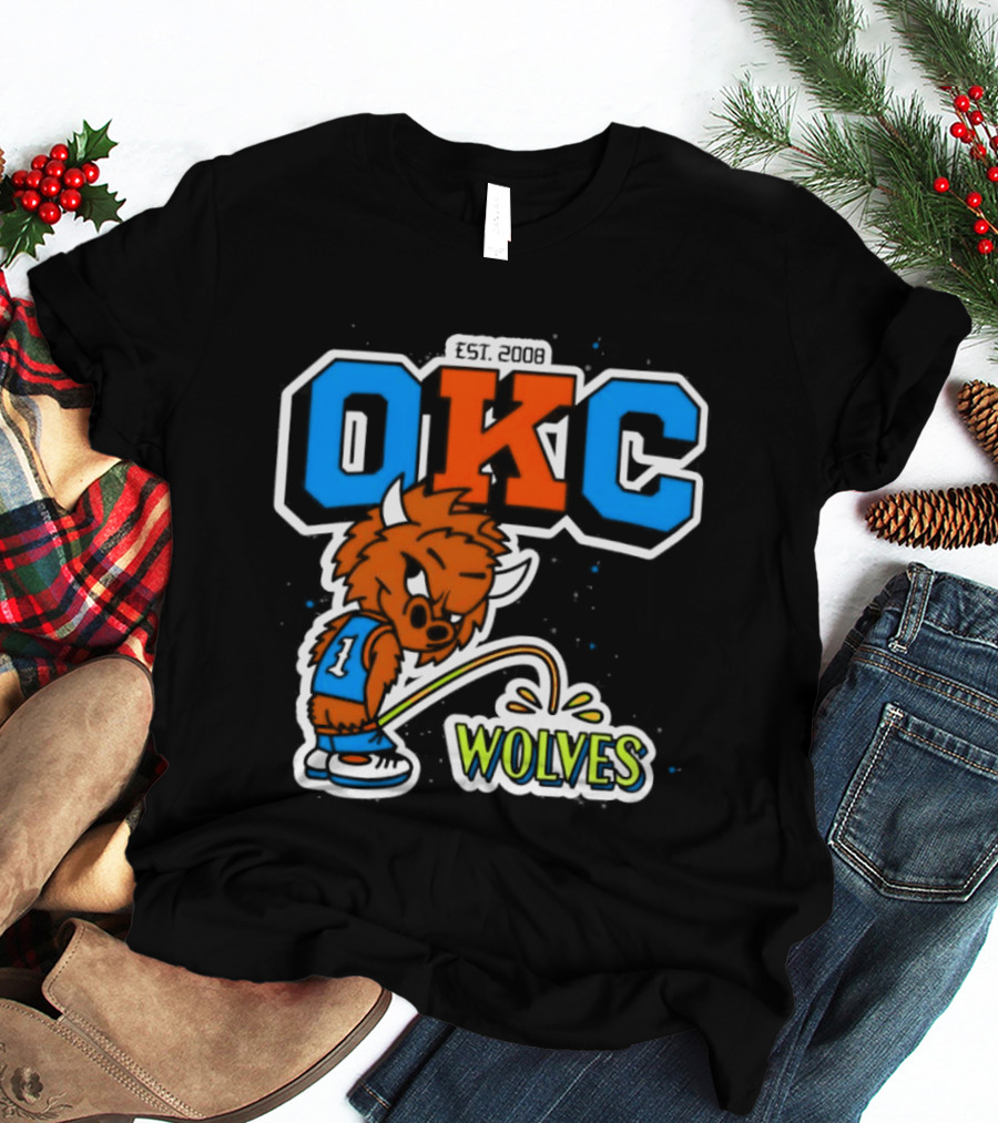 OKC Bison 2008 No 1 Jersey Vs Wolves T-Shirt