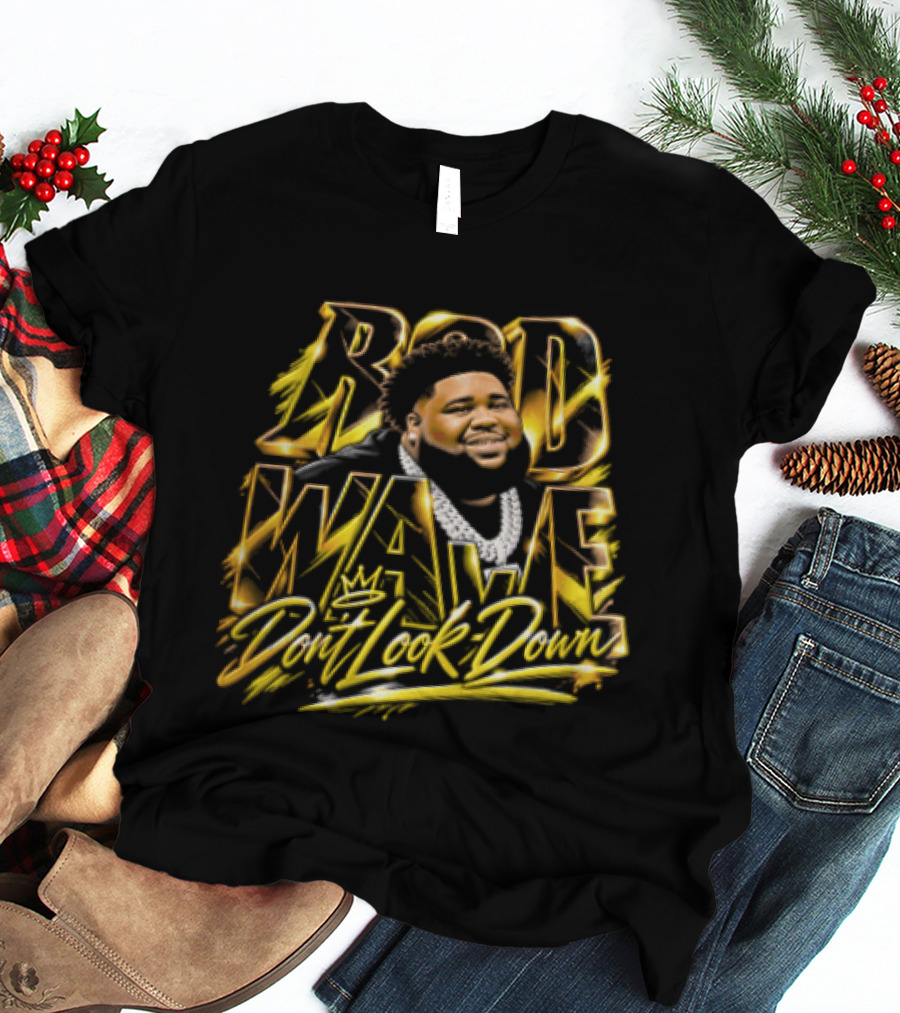 Rod Wave Don't Look Down Bold Gold T-Shirt