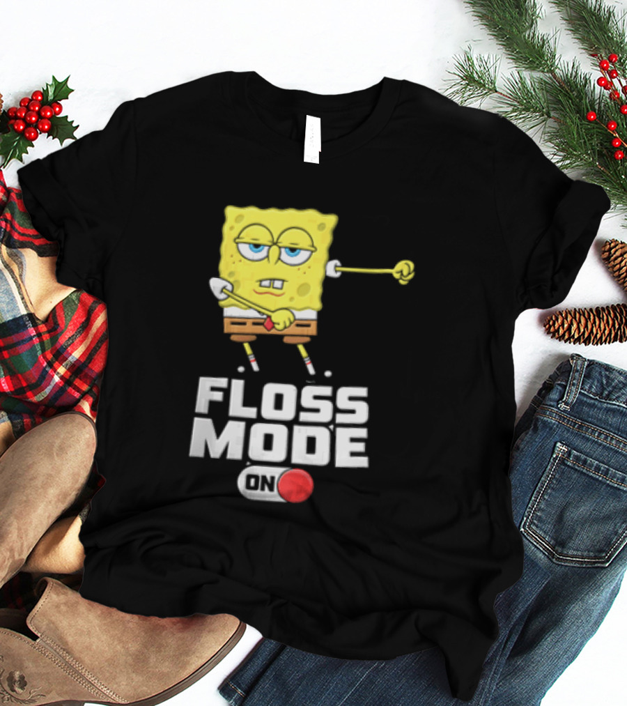 Squarepants Floss Mode On With Dabbing T-Shirt