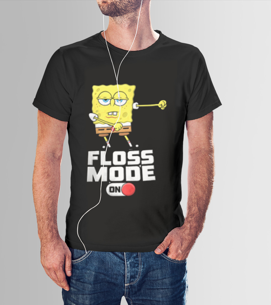 Squarepants Floss Mode On With Dabbing T-Shirt