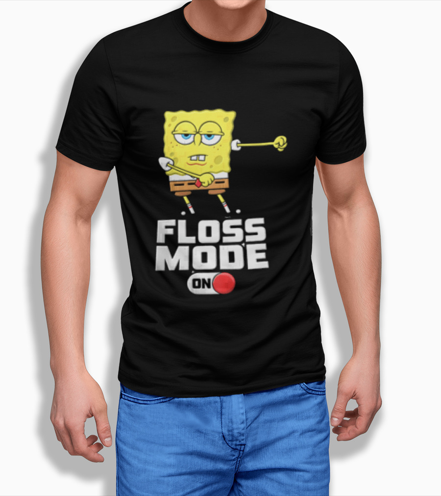 Squarepants Floss Mode On With Dabbing T-Shirt