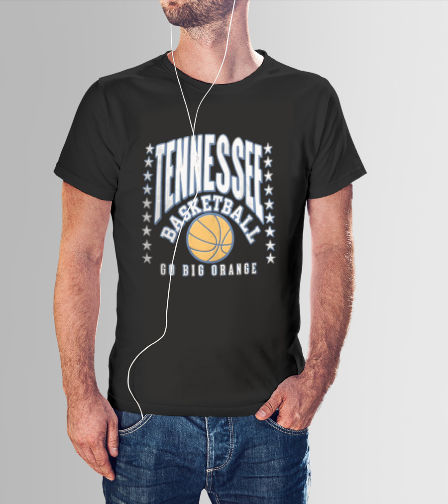 Tennessee Basketball Go Big Orange Stars T-Shirt