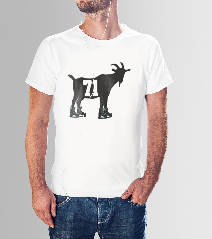 Boston Bruins 71 Goat Ice Skates Attilio Biasca Black T-Shirt