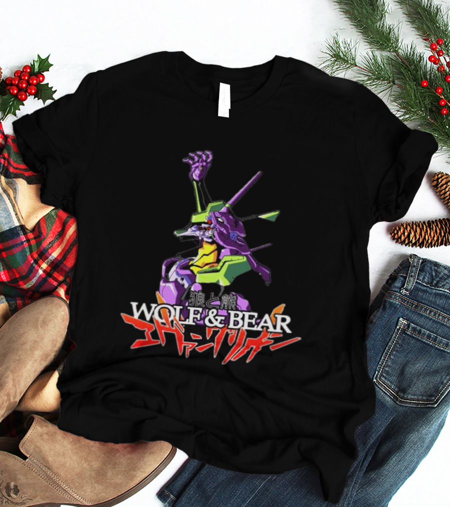 Wolf & Bear Store Shop Nge Tour Evangelion Mecha Anime T-Shirt