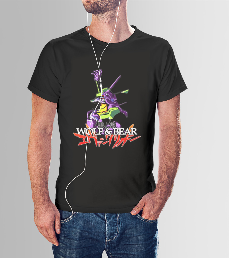 Wolf & Bear Store Shop Nge Tour Evangelion Mecha Anime T-Shirt