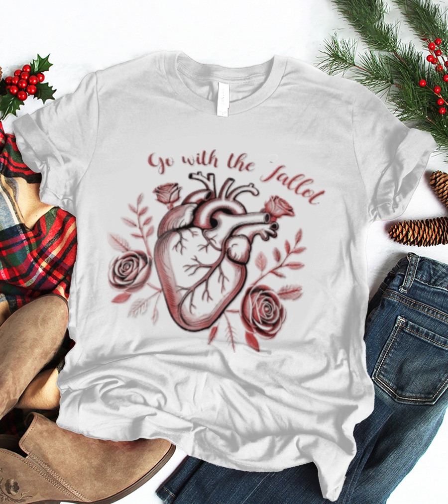 Go With The Fallot Anatomical Heart Rose Surround T-Shirt