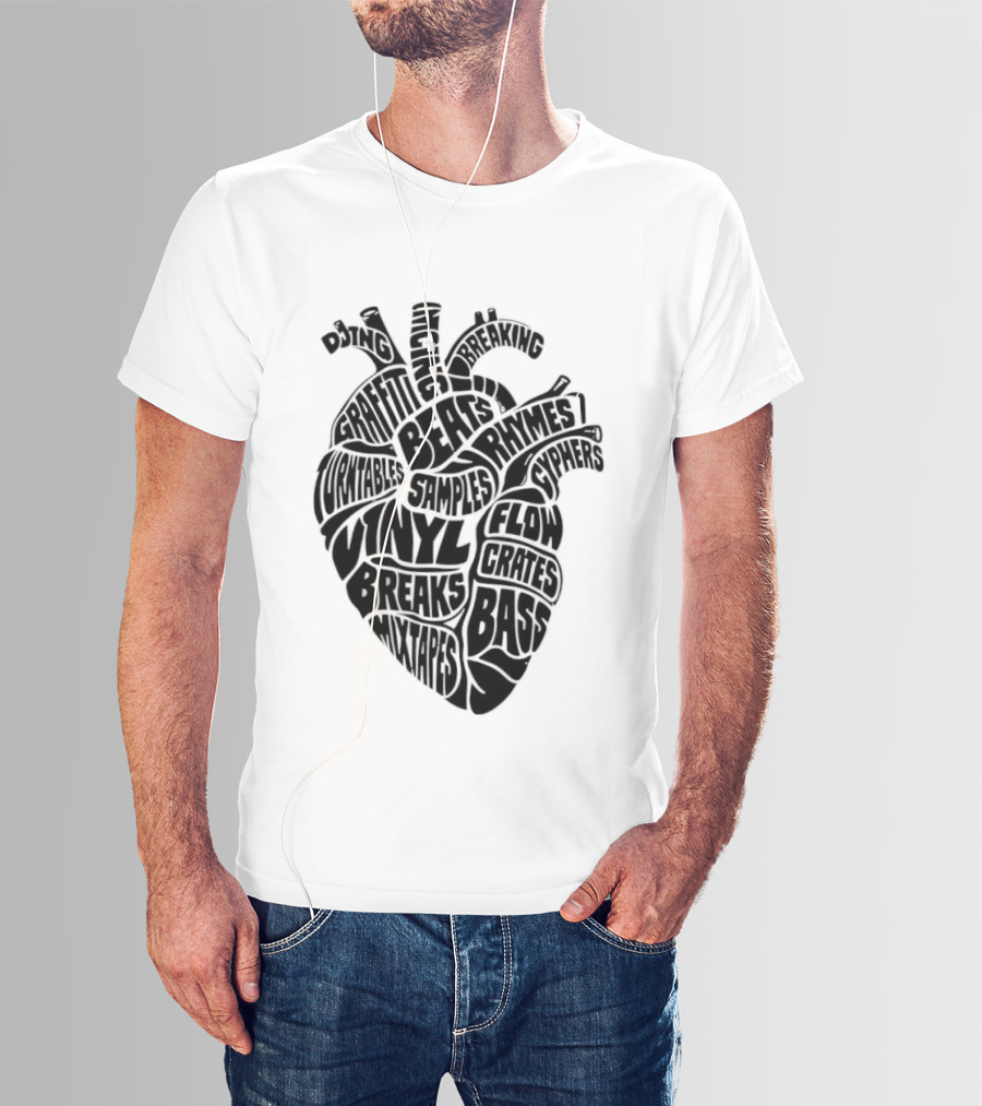 Heartbeat Of Hip Hop Culture Anatomy T-Shirt