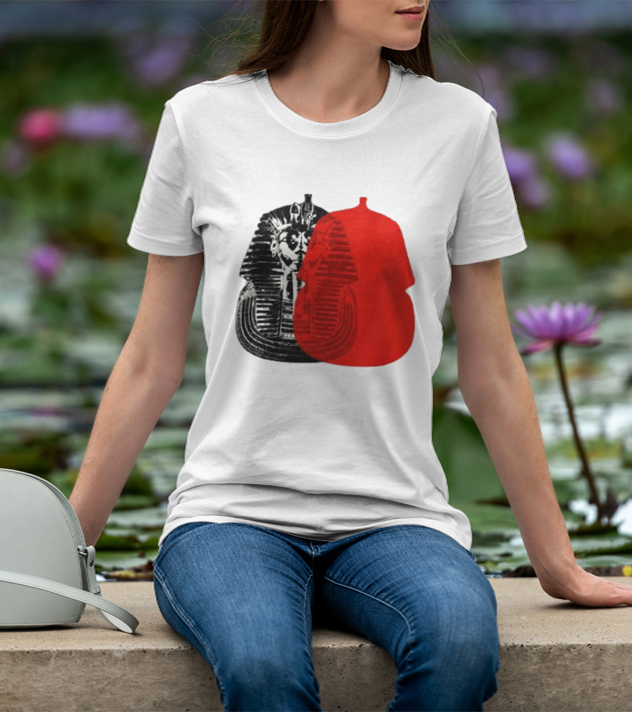 Pyramids Half Marathon Store The Tut Edit Egyptian Pharaoh Mask T-Shirt