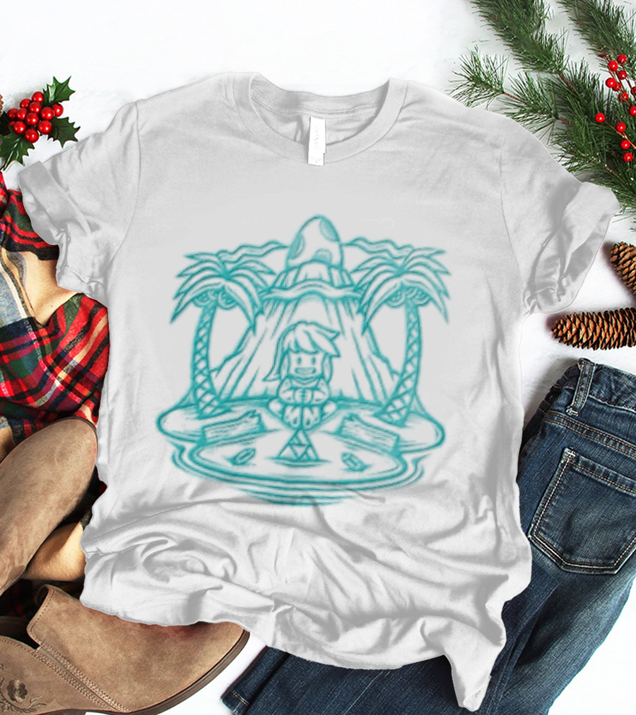 Stranded In A Dream Island Palms Tropical Scene T-Shirt