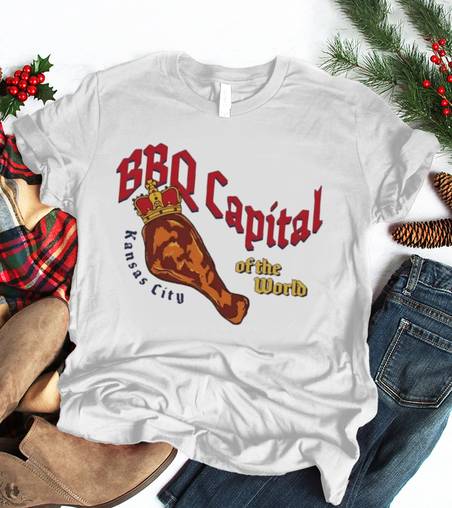 Kansas City BBQ Capital Of The World Crowned Barbecue Leg T-Shirt