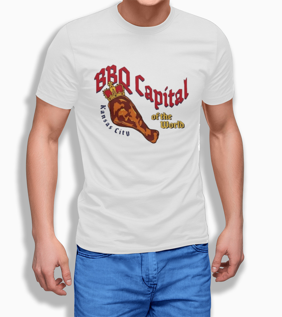 Kansas City BBQ Capital Of The World Crowned Barbecue Leg T-Shirt