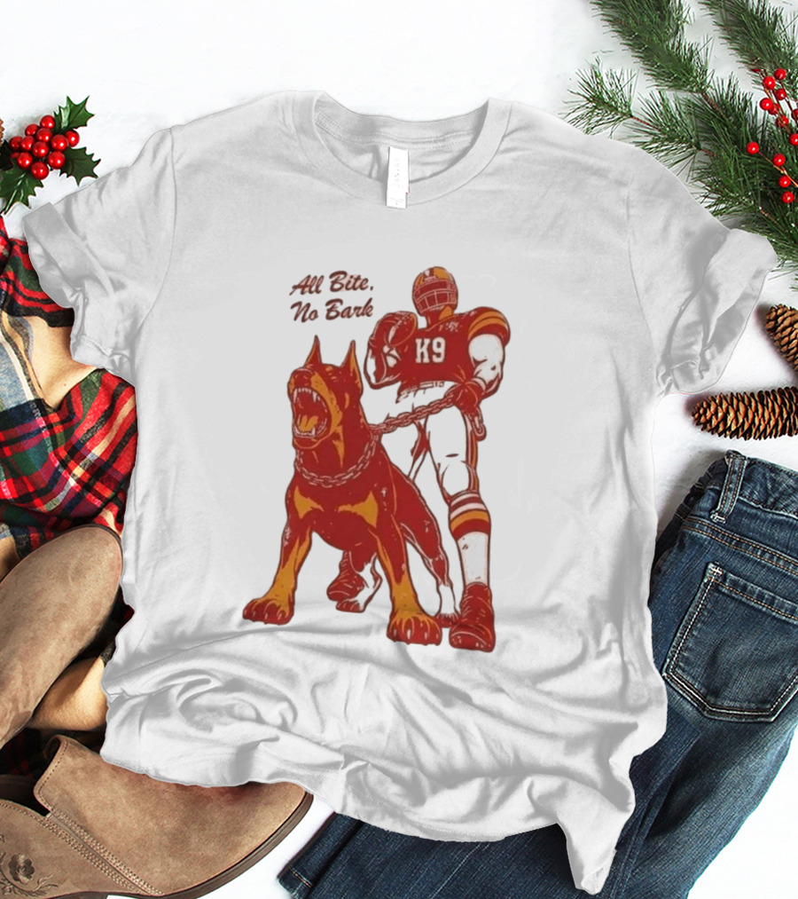 Kenneth Walker III K9 All Bite No Bark Football Player And Dog T-Shirt