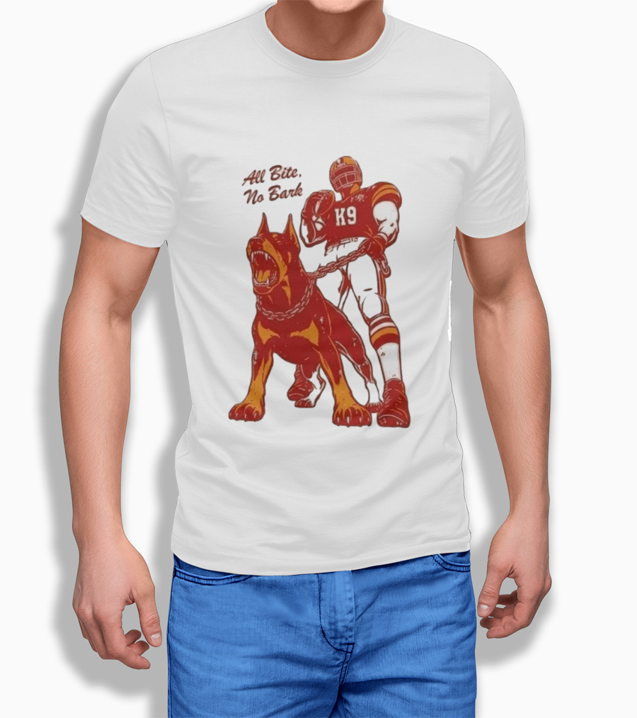 Kenneth Walker III K9 All Bite No Bark Football Player And Dog T-Shirt