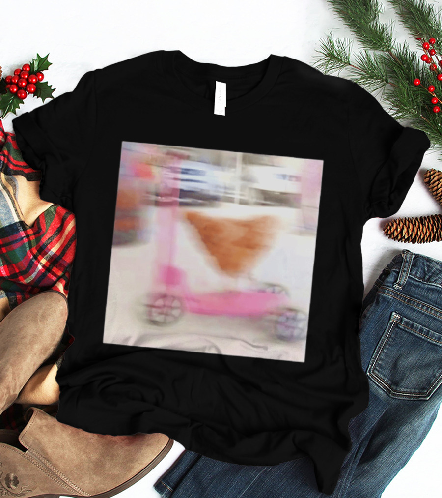 Chicken Riding Pink Scooter T-Shirt