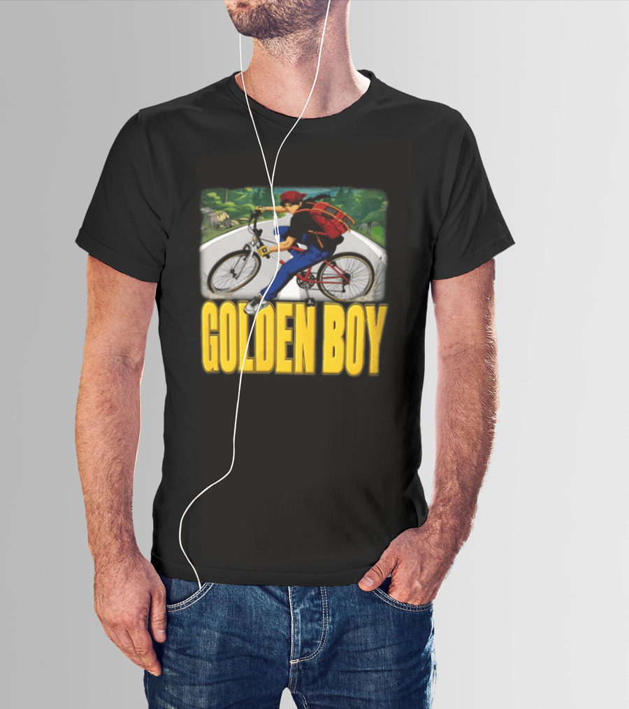 Golden Boy Kintaro Oe 1995 2025 Anime Boy Riding Bicycle Backpack T-Shirt