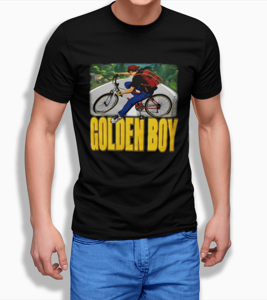 Golden Boy Kintaro Oe 1995 2025 Anime Boy Riding Bicycle Backpack T-Shirt