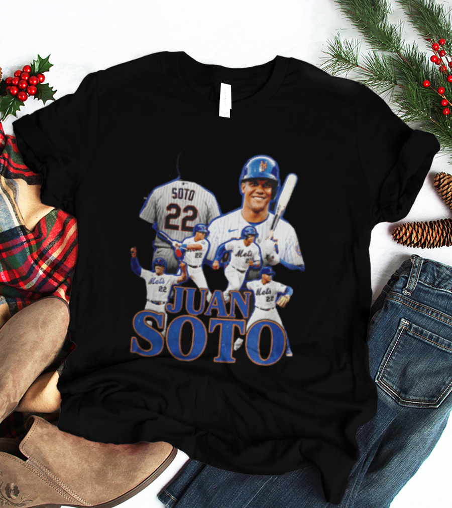 New York Mets Juan Soto 22 Baseball Player Collage T-Shirt