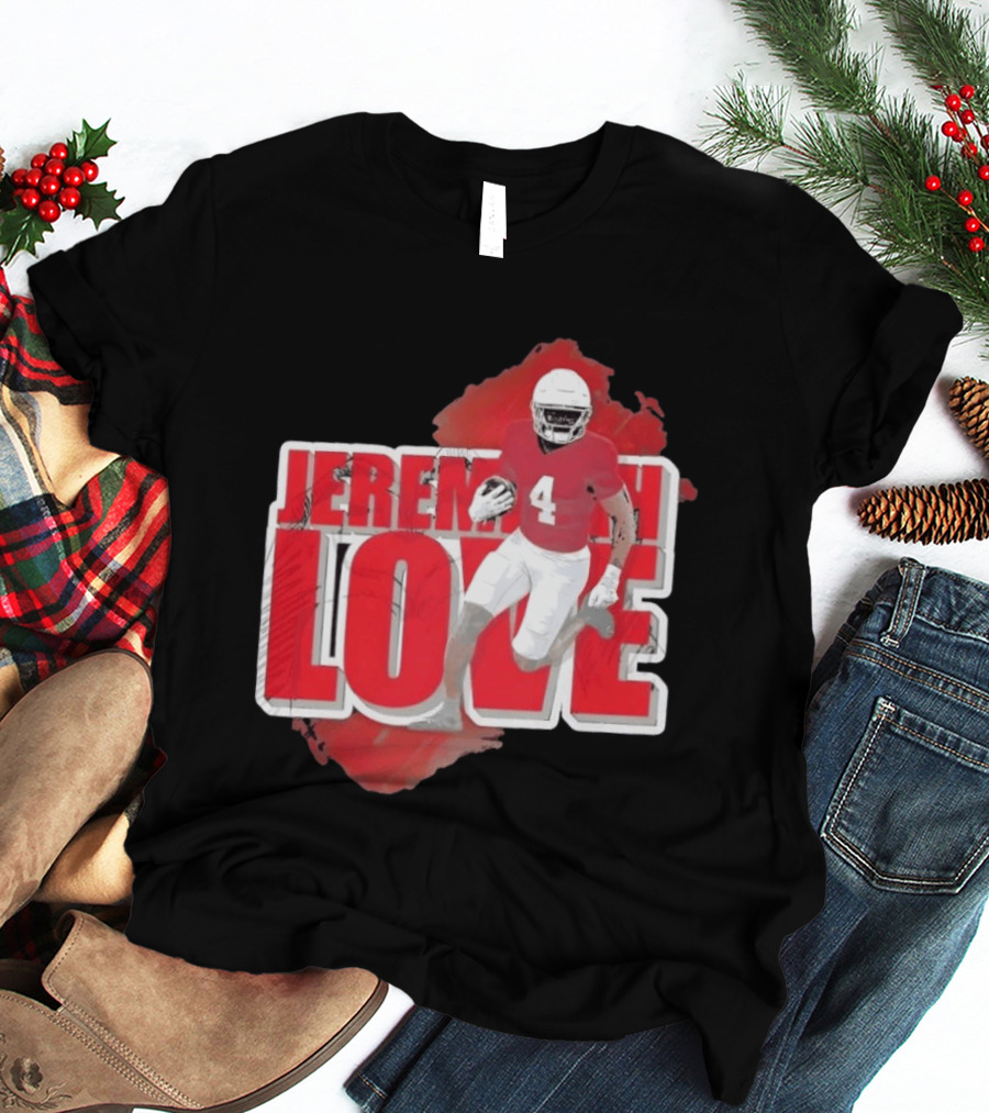 Jeremiyah Love Arizona Cardinals Football Number 4 Player T-Shirt