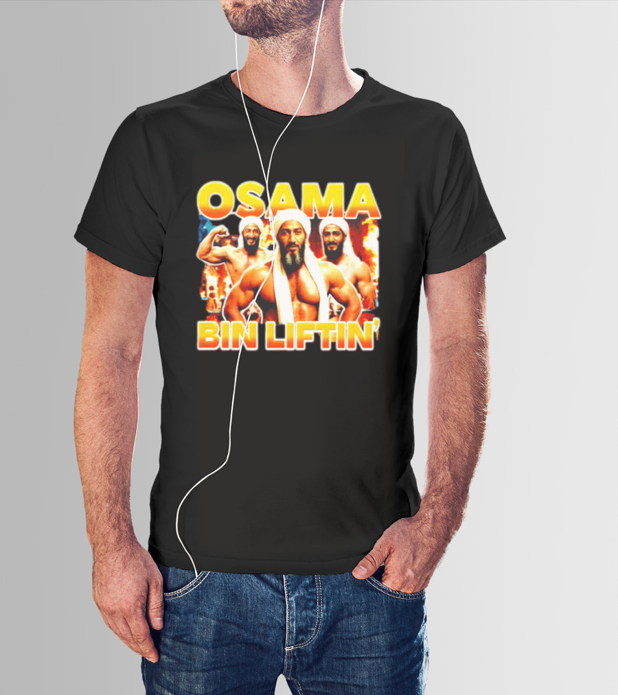 Osama Bin Liftin' Muscular Trio With Turbans And Explosive T-Shirt