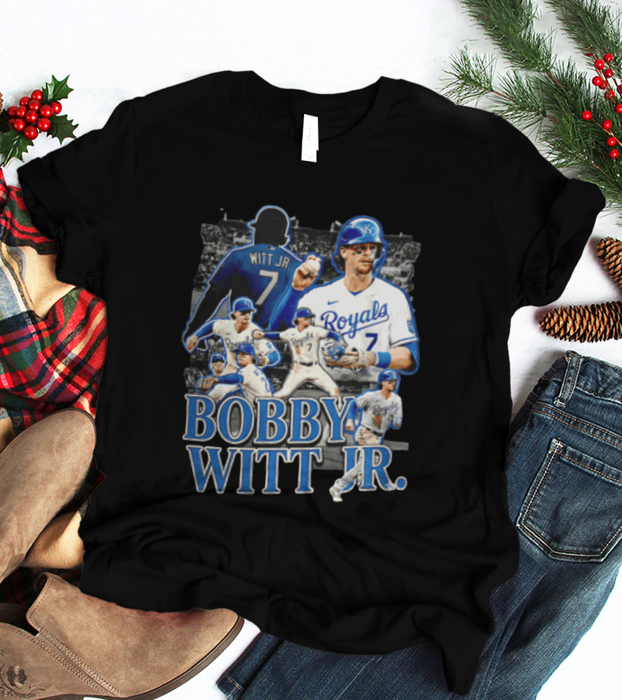 Kansas City Royals Bobby Witt Jr Multiple Poses Collage T-Shirt