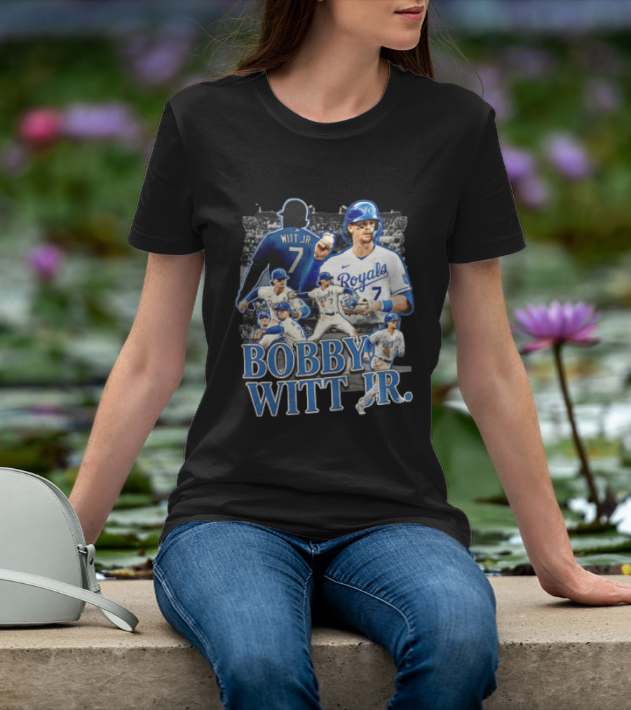 Kansas City Royals Bobby Witt Jr Multiple Poses Collage T-Shirt