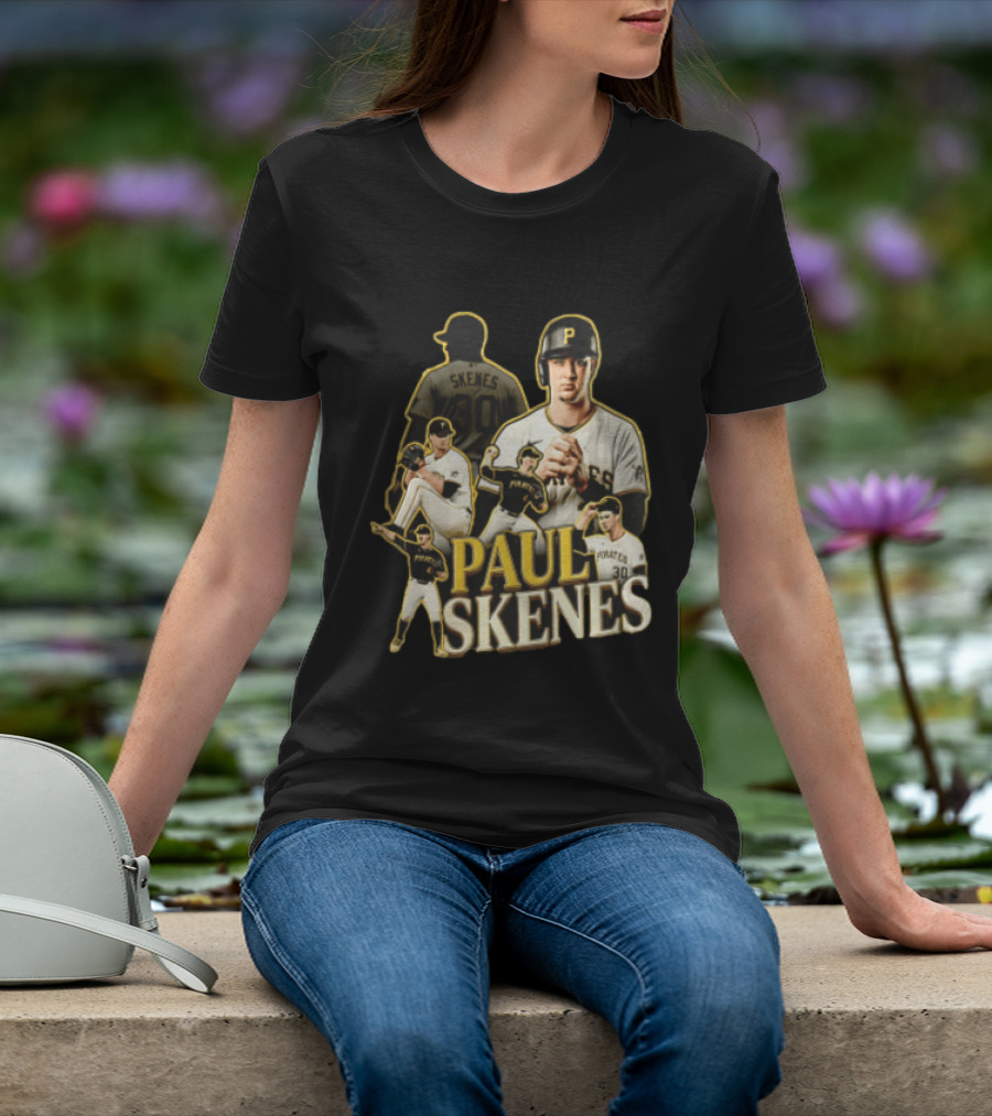 Pittsburgh Pirates Paul Skenes Jersey Pitching Fielding Action T-Shirt