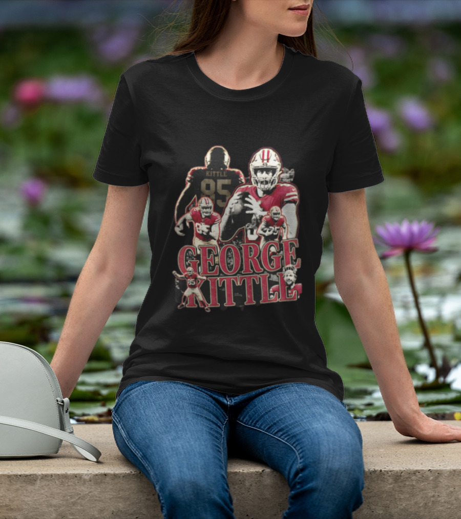 San Francisco 49ers George Kittle Number 85 Football Collage T-Shirt
