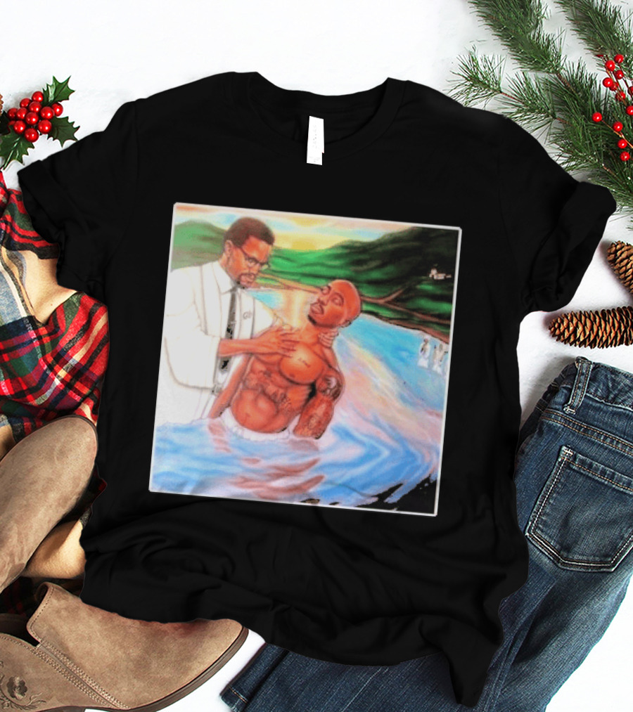 Tupac Shakur Baptism Imagery With Spiritual Symbolism T-Shirt