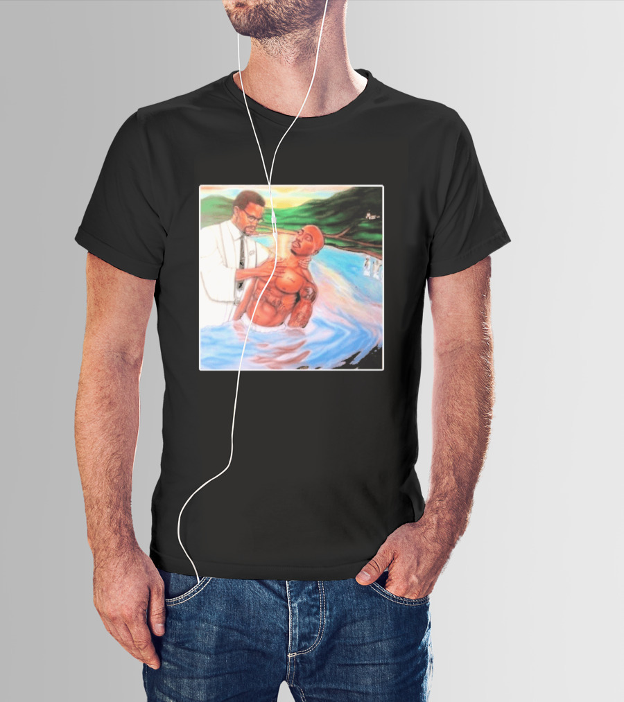 Tupac Shakur Baptism Imagery With Spiritual Symbolism T-Shirt