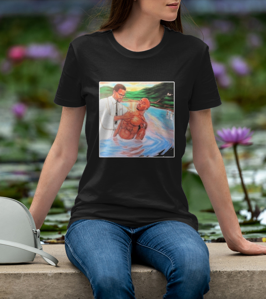 Tupac Shakur Baptism Imagery With Spiritual Symbolism T-Shirt