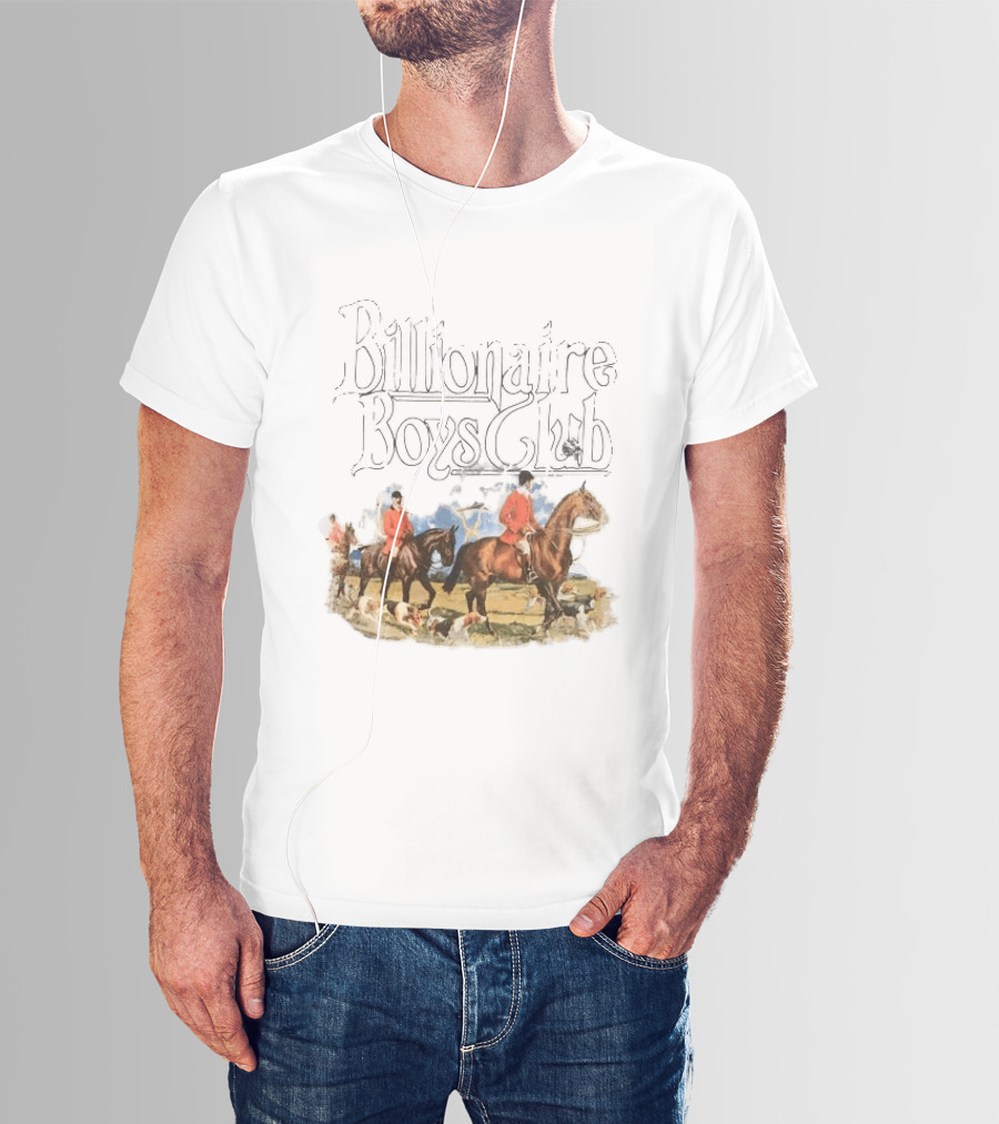 Billionaire Boys Club Equestrian Scene With Hunting Riders And Dogs T-Shirt