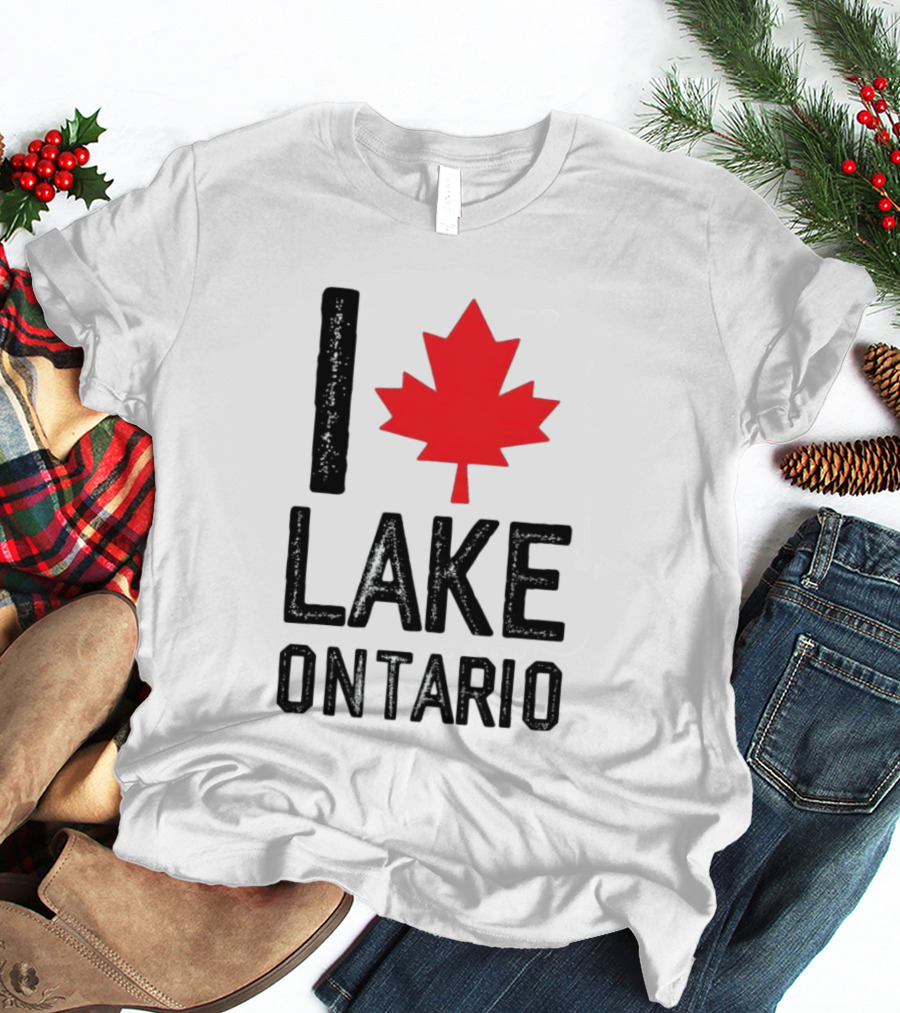 I Love Lake Ontario Maple Leaf Canada T-Shirt