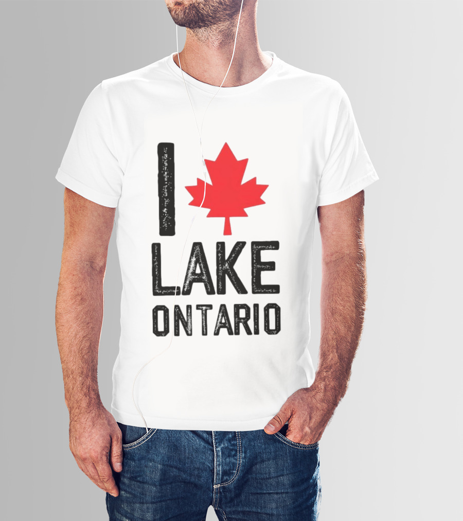 I Love Lake Ontario Maple Leaf Canada T-Shirt