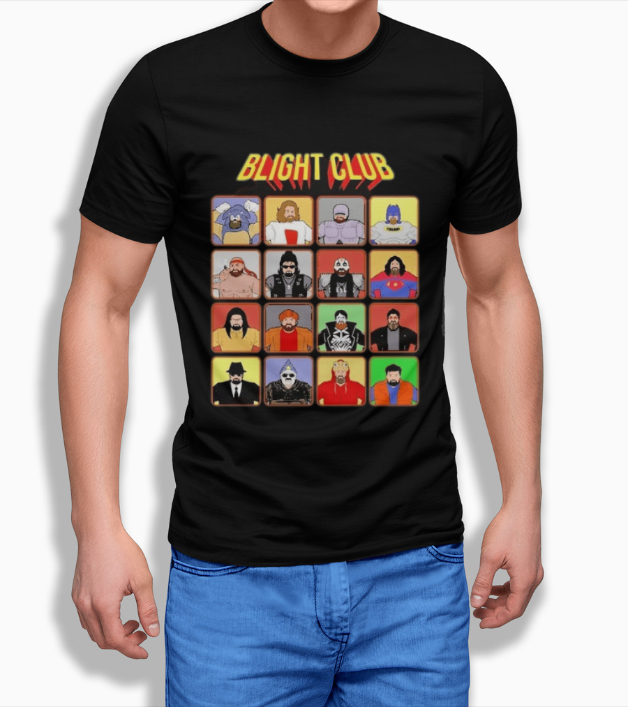 Blight Club Blighty Bunch Iconic Characters Ensemble T-Shirt