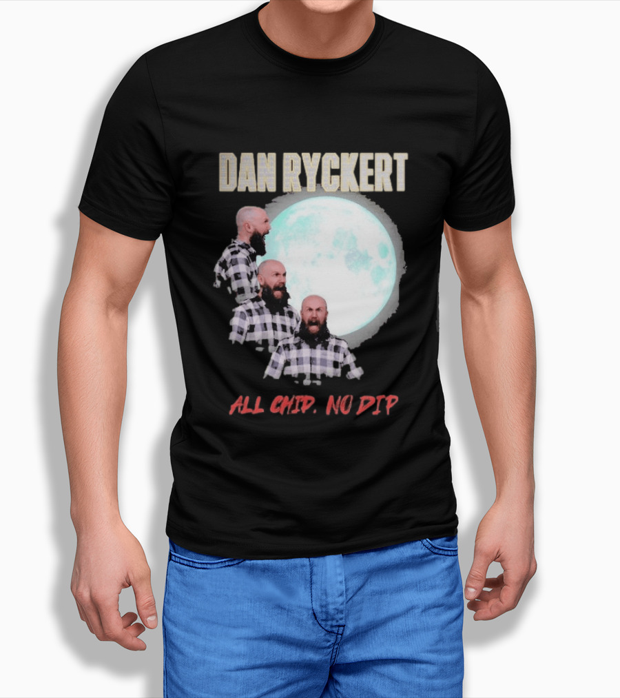 Dan Ryckert All Chip No Dip Plaid Moon Expression Series T-Shirt