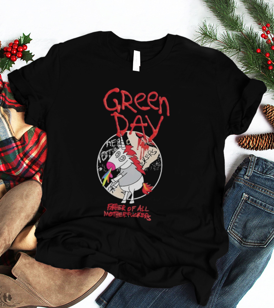 Green Day Father Of All Motherfuckers Unicorn Rainbow Cupcake T-Shirt