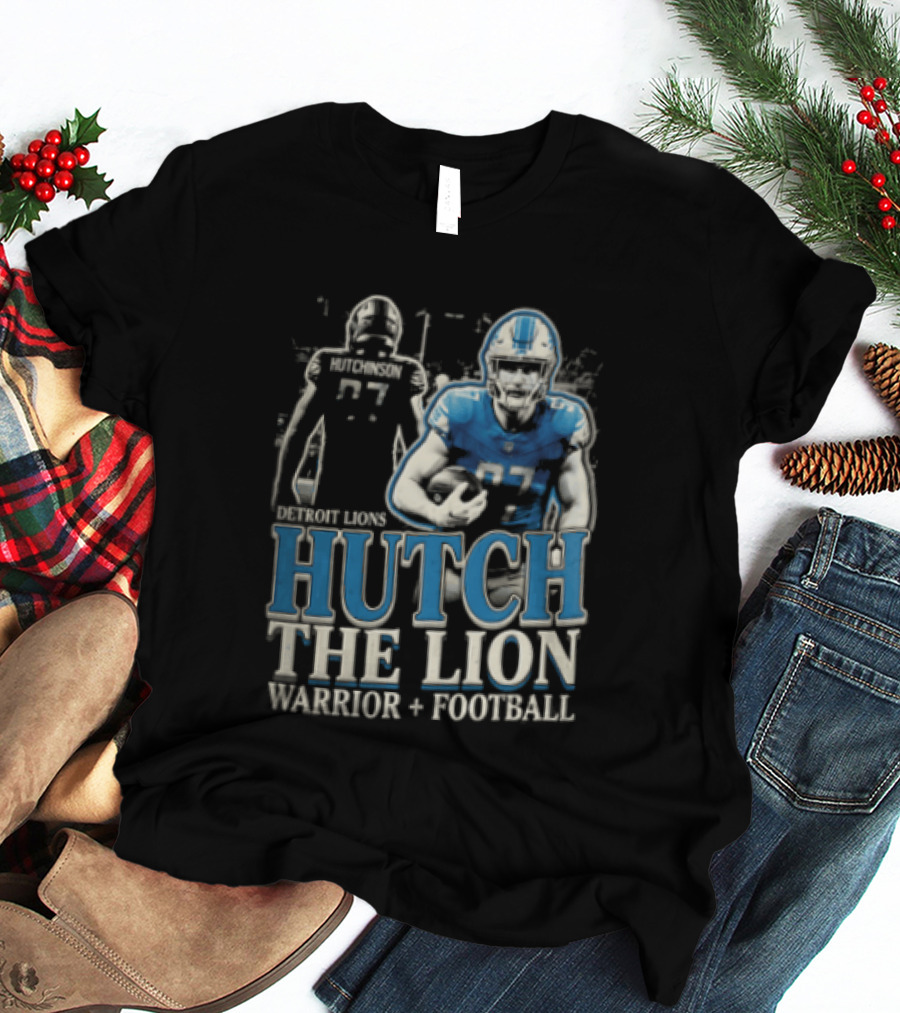 Detroit Lions Hutch The Lion Warrior Football T-Shirt