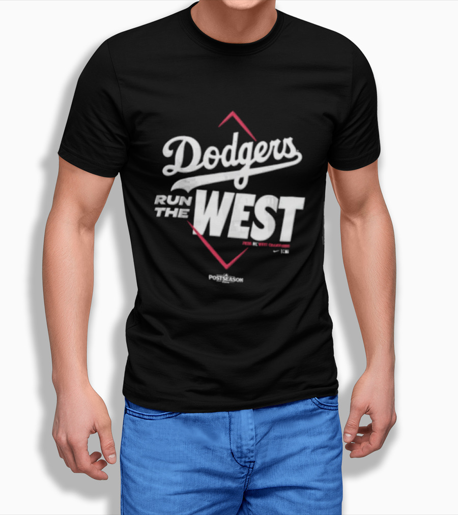 Dodgers Run The West MLB Diamond T-Shirt