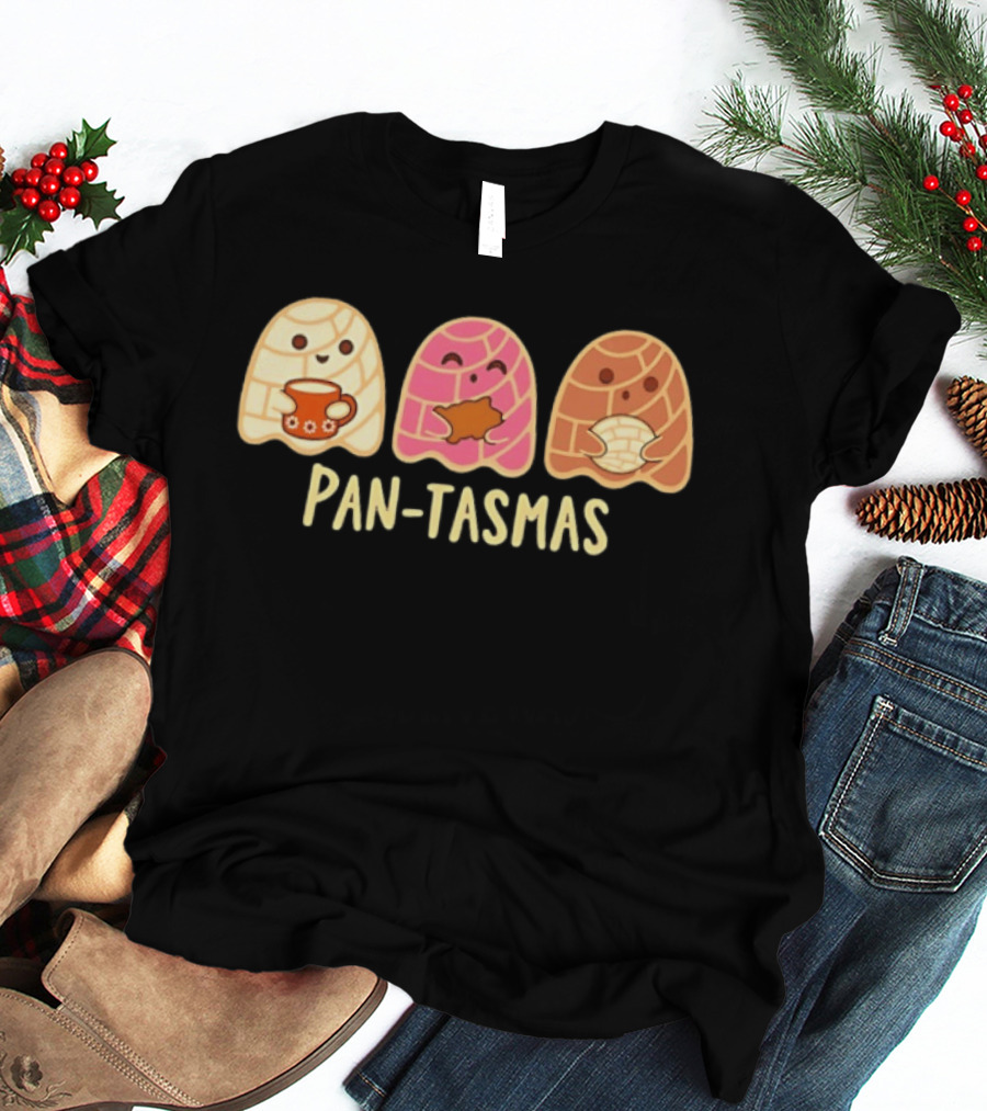 Pan Tasmas Concha Bread Cartoon Characters T-Shirt