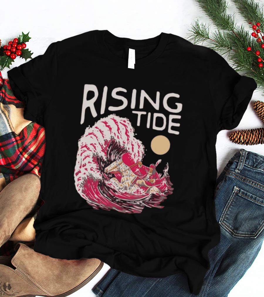 Rising Tide The Great Wave Off Kanagawa Samurai Rider T-Shirt