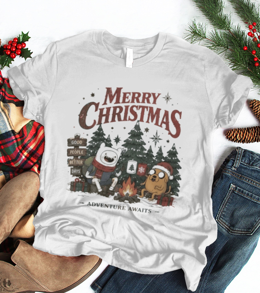 Adventure Time Merry Christmas Do People Better Adventure Awaits T-Shirt