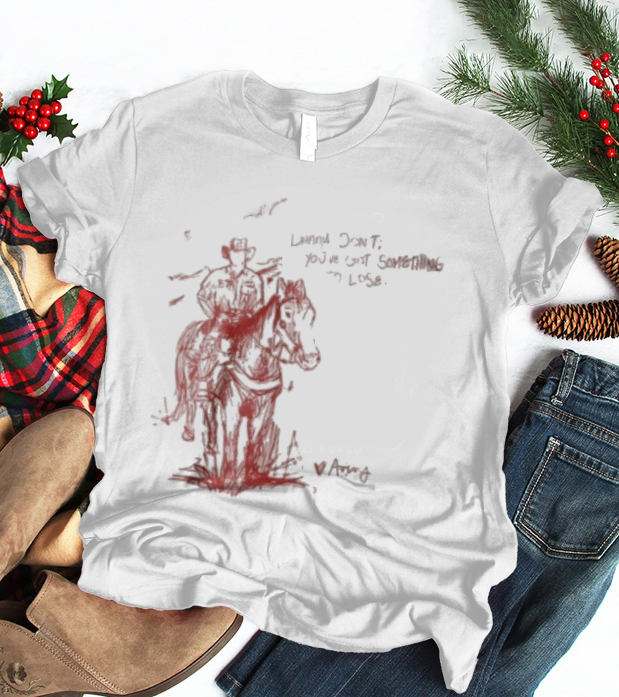 Avery Anna Danny Art Cowboy With Heart And Butterfly T-Shirt