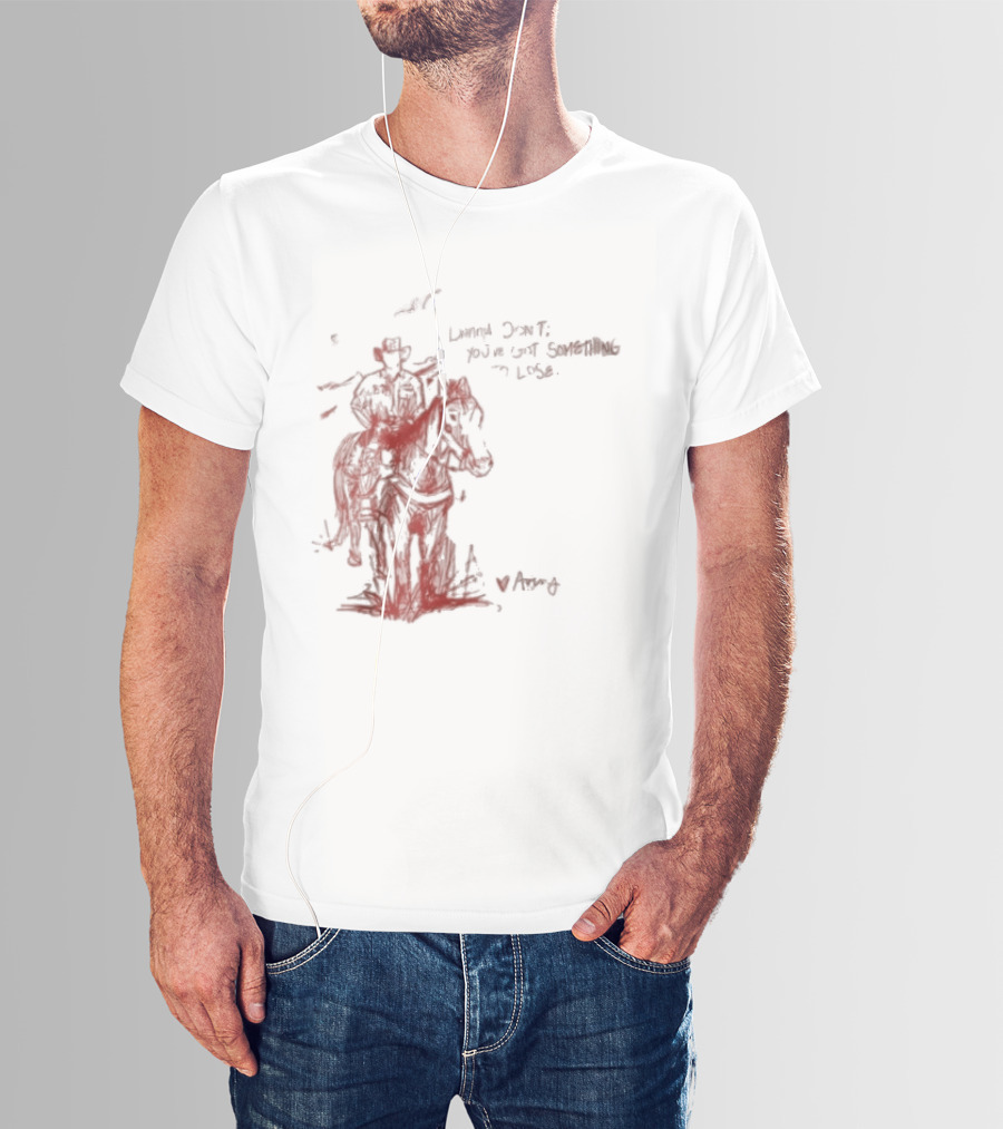Avery Anna Danny Art Cowboy With Heart And Butterfly T-Shirt