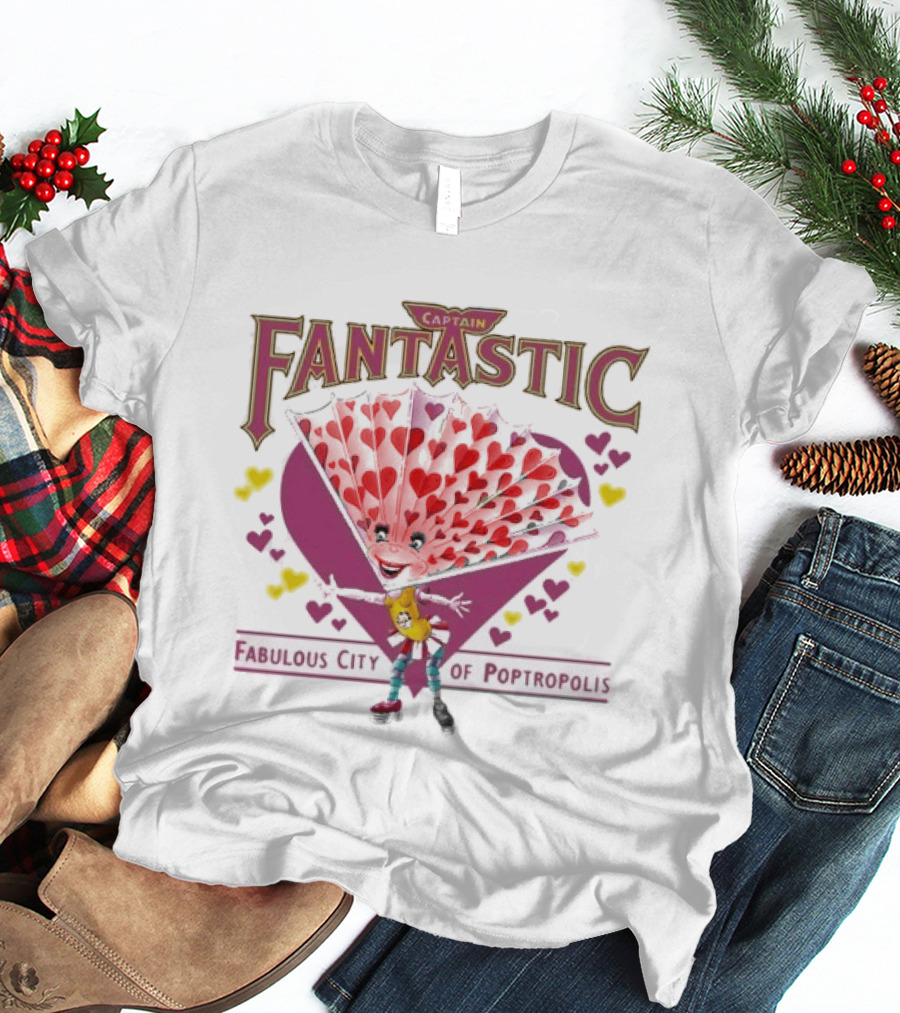 Captain Fantastic Elton John Fabulous City Of Poptropolis Girls Hearts T-Shirt