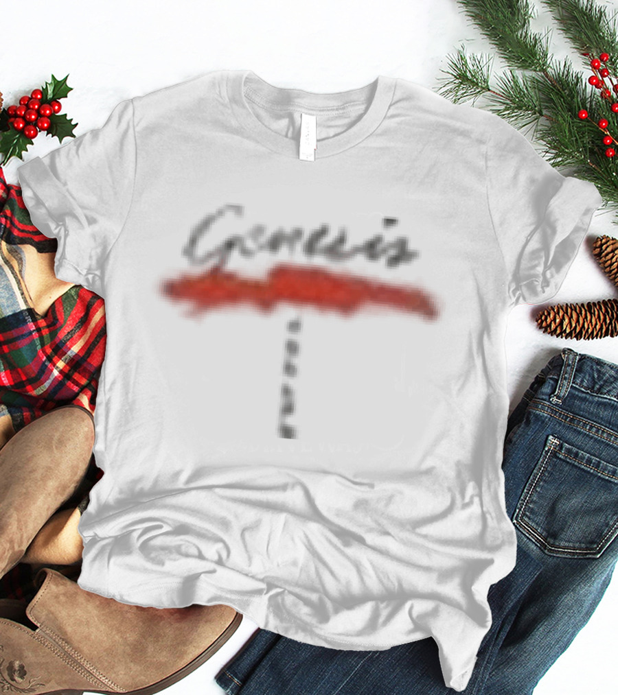 Genesis Abacab 45th Anniversary Handwritten Style Red Black T-Shirt