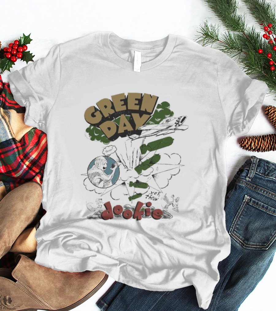 Green Day Dookie Explosion Earth Juniors Throw T-Shirt