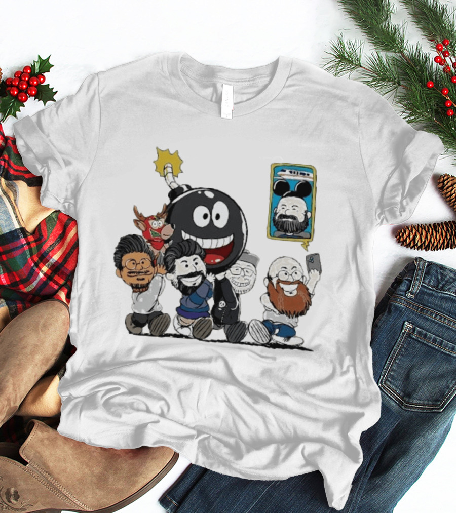 We Bought A Bomb Cartoon Characters With Deer And Giant Bomb T-Shirt
