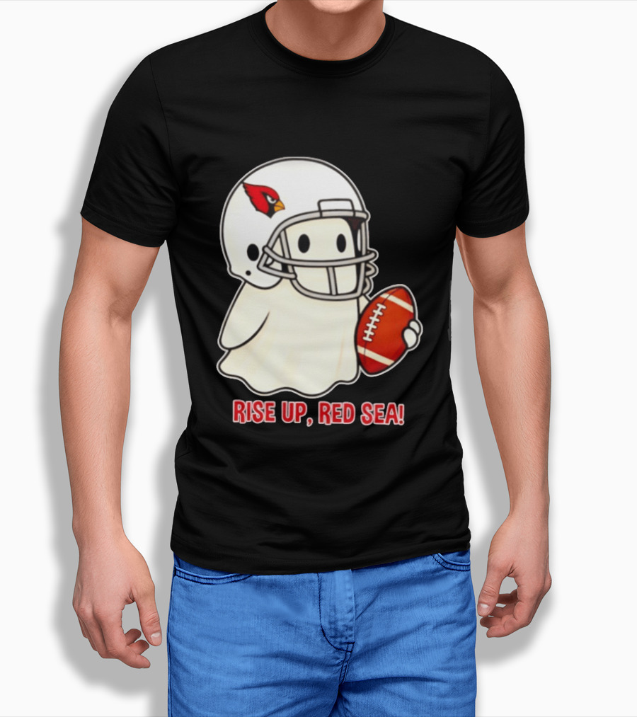 Arizona Cardinals Ghost Football Halloween Rise Up Red Sea 2026 T-Shirt