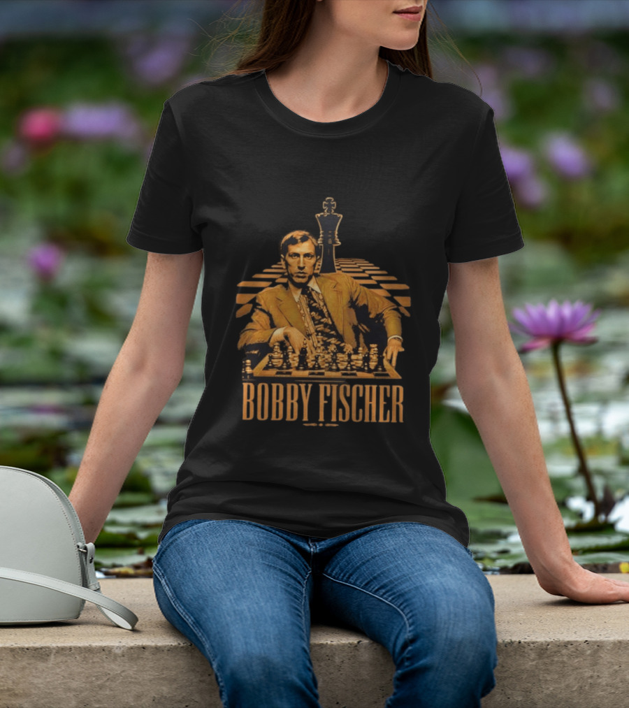 Bobby Fischer Chess Grandmaster Iconic Pose T-Shirt